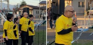 イルミネーション点灯式でゴスペル