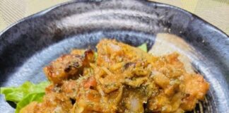 コクうま「角切りポークのみそ焼き」旬の一品