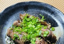 季節を包んで「アスパラの牛肉巻き」旬の一品