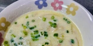 ほっとひと息「さといものまろやか豆乳スープ」旬の一品